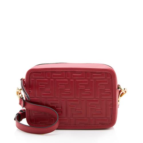 Fendi FF Embossed Calfskin Mini Camera Bag