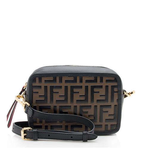 Fendi FF Embossed Calfskin Mini Camera Bag