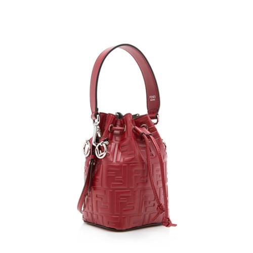 Fendi FF Embossed Calfskin Mon Tresor Mini Bucket Bag