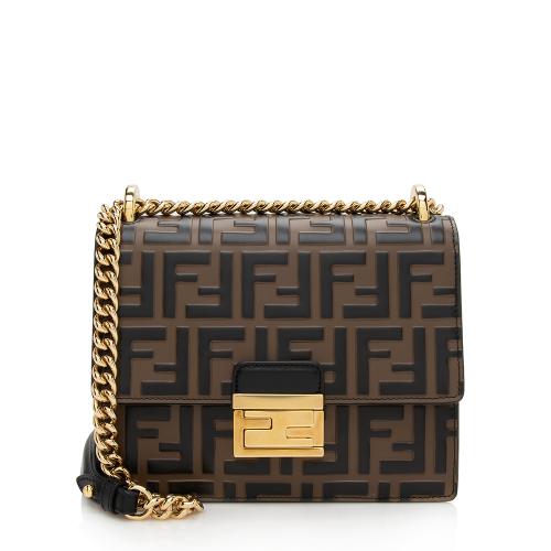 Fendi FF Embossed Kan U Small Shoulder Bag