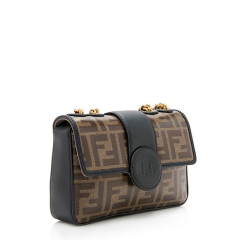 Fendi FF Spalmati 1974 Double F Mini Shoulder Bag