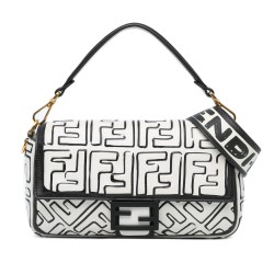 Fendi Joshua Vides California Sky Medium Embossed Baguette Satchel