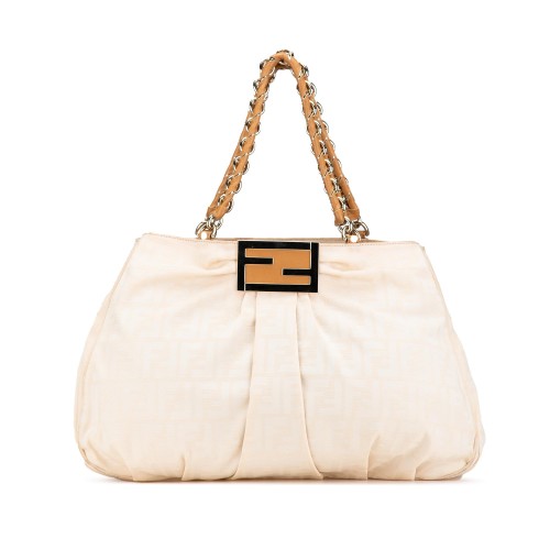 Fendi Large Zucca Canvas Mia Tote