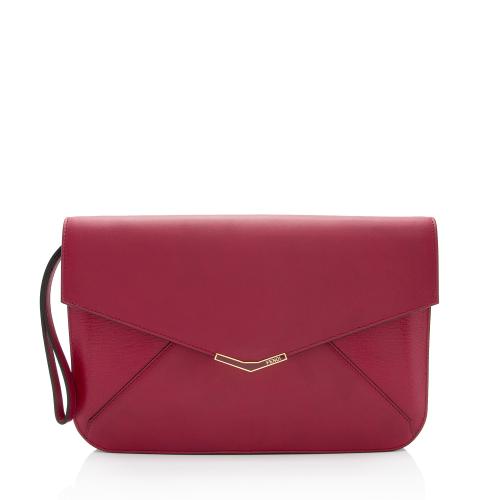 Fendi Leather 2Jours Envelope Clutch