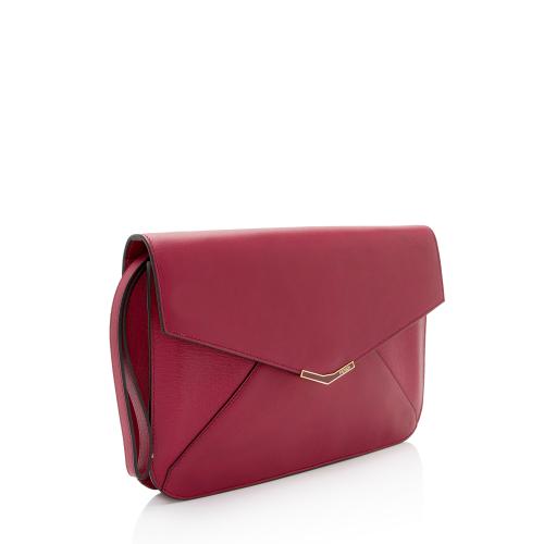 Fendi Leather 2Jours Envelope Clutch