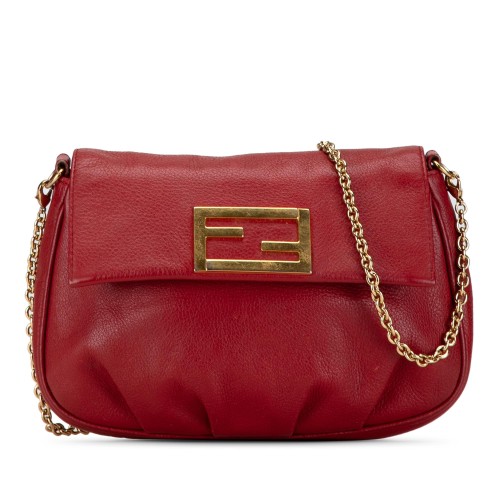 Fendi Leather Fendista Pochette Crossbody