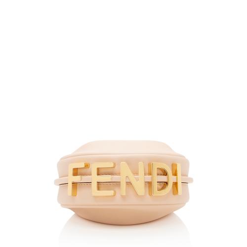 Fendi Leather Fendigraphy Nano Hobo Charm