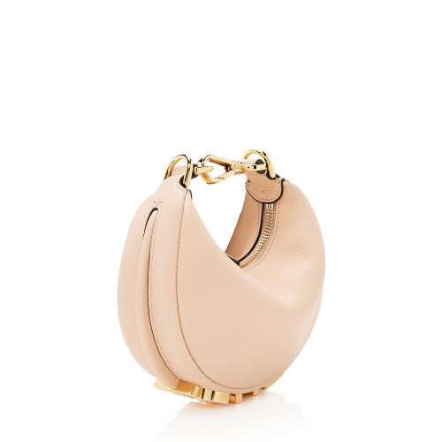 Fendi Leather Fendigraphy Nano Hobo Charm