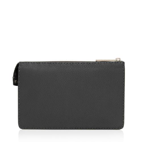 Fendi Leather Selleria Monster Clutch