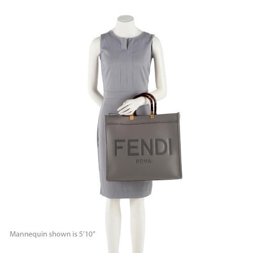 Fendi Leather Sunshine Large Shopper Tote