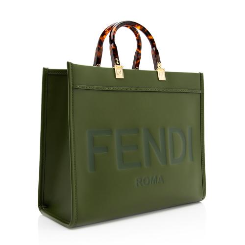 Fendi Leather Sunshine Medium Shopper Tote