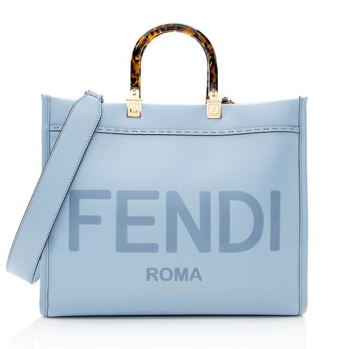 Fendi Leather Sunshine Medium Shopper Tote