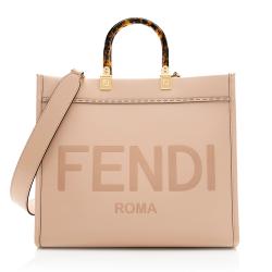 Fendi Leather Sunshine Medium Shopper Tote