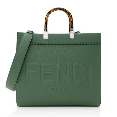 Fendi Leather Sunshine Medium Shopper Tote