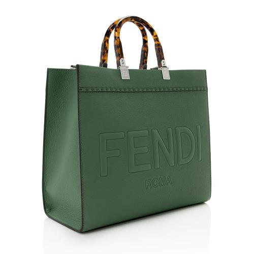 Fendi Leather Sunshine Medium Shopper Tote