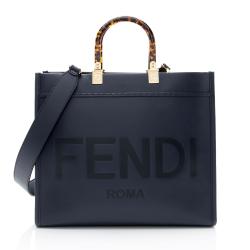 Fendi Leather Sunshine Medium Shopper Tote