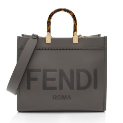 Fendi Leather Sunshine Medium Shopper Tote