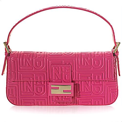 Fendi Leather Medium Baguette Handbag