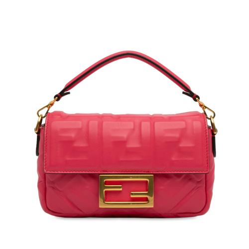 Fendi Mini FF Embossed Baguette