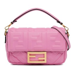 Fendi Mini FF Embossed Baguette