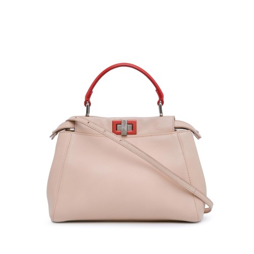 Fendi Mini Leather Iconic Peekaboo Satchel