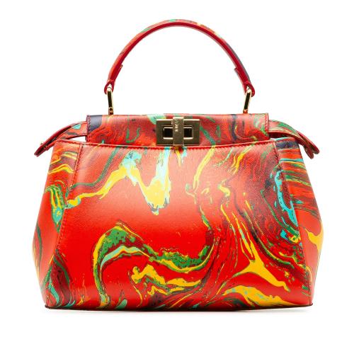 Fendi Mini Marbled Peekaboo Satchel