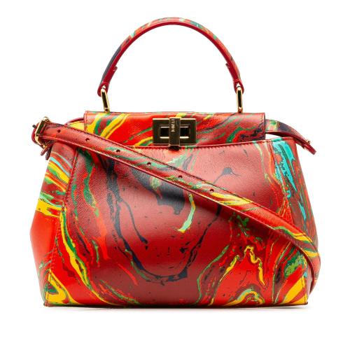 Fendi Mini Marbled Peekaboo Satchel