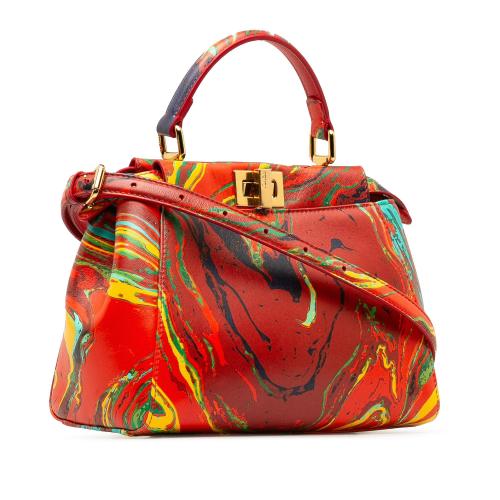 Fendi Mini Marbled Peekaboo Satchel