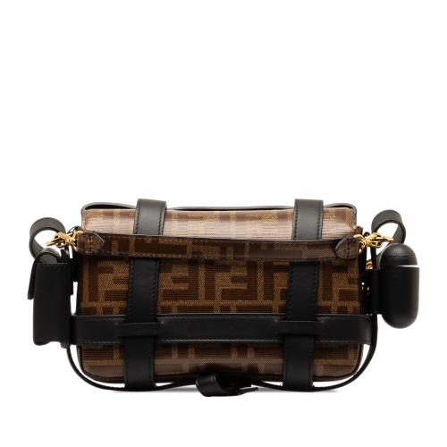 Fendi Mini Zucca Glazed Fabric Cage Baguette