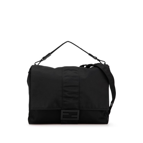 Fendi Nylon Baguette Messenger Bag