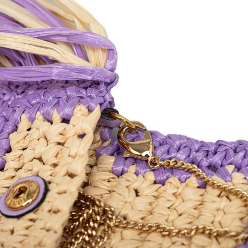 Fendi Raffia Intreccio Pico Baguette