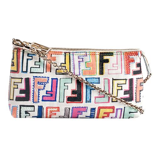 Fendi Rainbow Zucca Pochette Clutch Fendi Handbags Bag Borrow or Steal