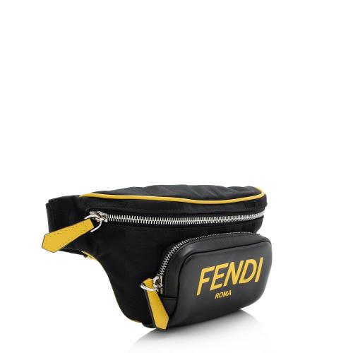 Fendi Recycled Nylon Pequin Logo Belt Bag