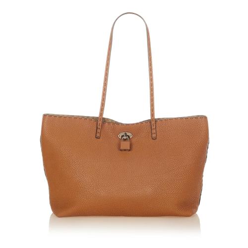 Fendi Selleria Carla Leather Tote Bag