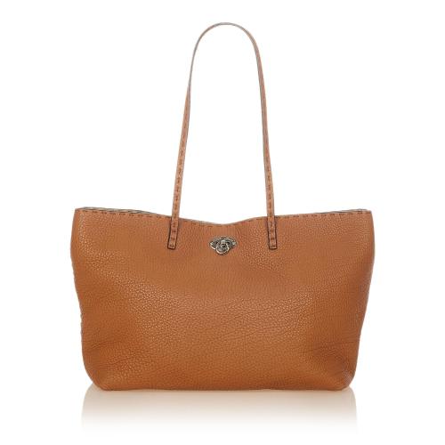 Fendi Selleria Carla Leather Tote Bag