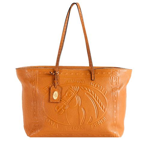 Fendi Leather Selleria Horse Tote