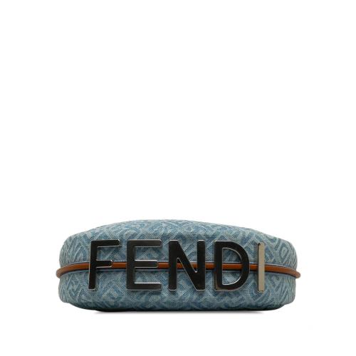 Fendi Small Denim Zucca Fendigraphy Hobo