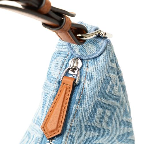 Fendi Small Denim Zucca Fendigraphy Hobo