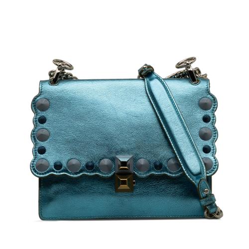 Fendi Studded Scalloped Kan I Crossbody