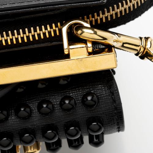 Fendi Studded Vitello Elite Demi Jour Monster Satchel