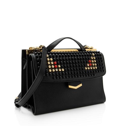 Fendi Studded Vitello Elite Demi Jour Monster Satchel