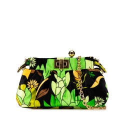 Fendi Velvet Peekaboo Click Clutch on Chain