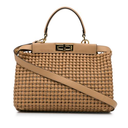 Fendi Woven Peekaboo Satchel