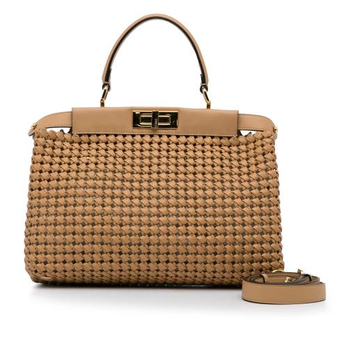 Fendi Woven Peekaboo Satchel