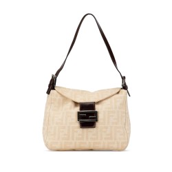 Fendi Zucca Canvas Double Flap Mamma