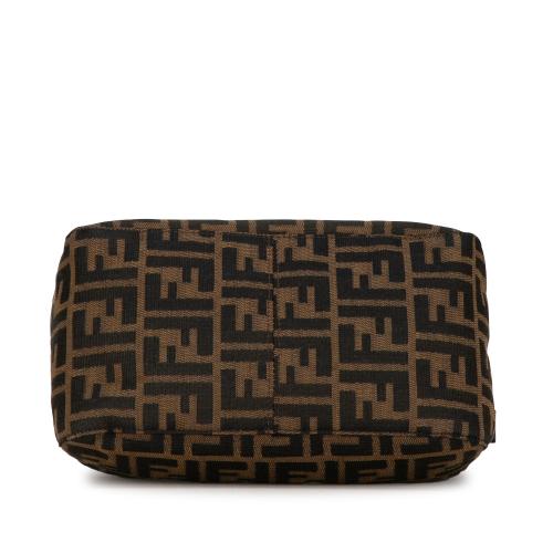 Fendi Zucca Canvas Double Flap Shoulder Bag