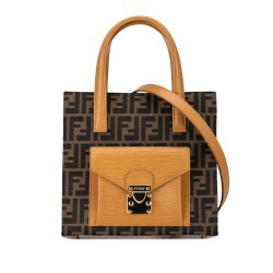 Fendi Zucca Canvas Front Pocket Tote