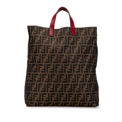 Fendi Zucca Canvas Vertical Shopping Tote