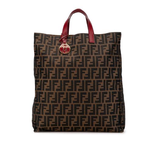 Fendi Zucca Canvas Vertical Shopping Tote