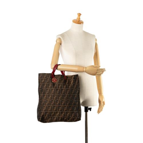 Fendi Zucca Canvas Vertical Shopping Tote